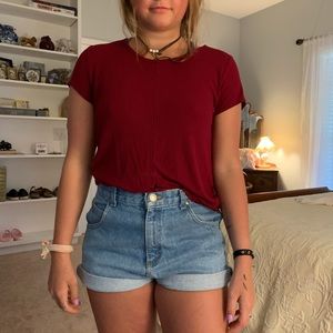 Dark red tee shirt / OBO